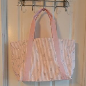 Victoria Secret Pink Striped Tote Bag